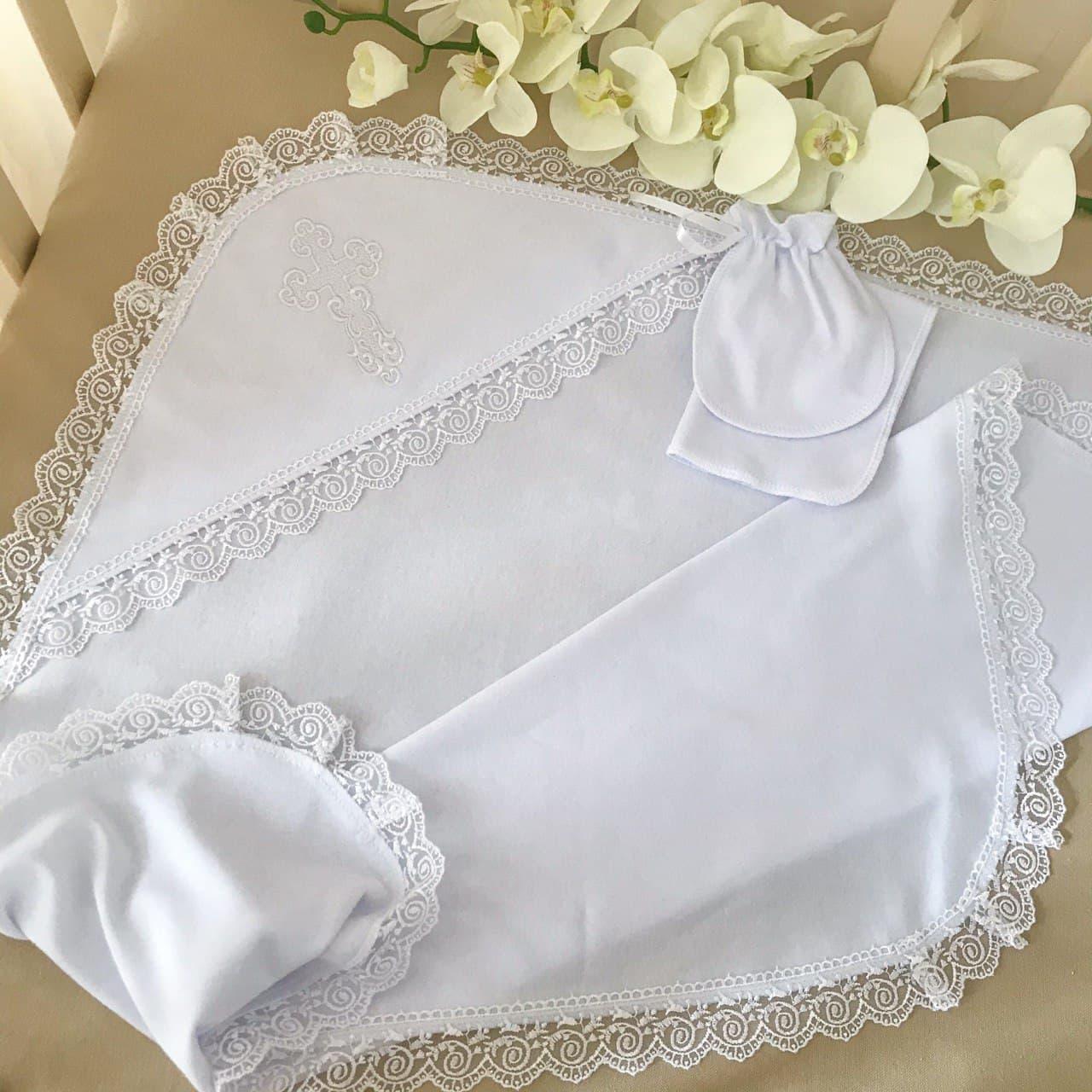 Крижма "Вічність" інтерлок 90*100 см Betis Білий, фото 1