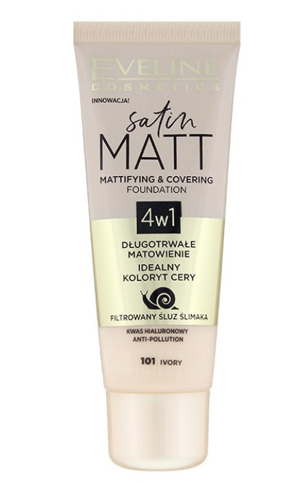 Тональний крем Eveline Satin Matt №101 IVORY 30мл (5901761997613), фото 1