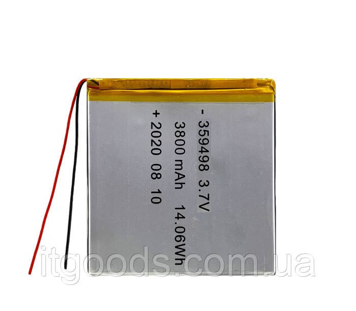 Універсальний акумулятор 3.7V 3800mAh (3.5*94*98mm) 2-pin для планшетів / телефонів / камер / електронних книг