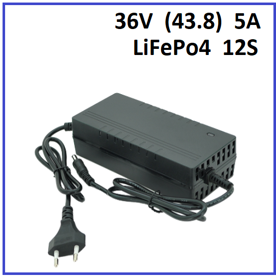 Зарядний пристрій Powermaster для LiFePo4 36V (43.8) 12S до 5A штекер 5.5х2.5, фото 1