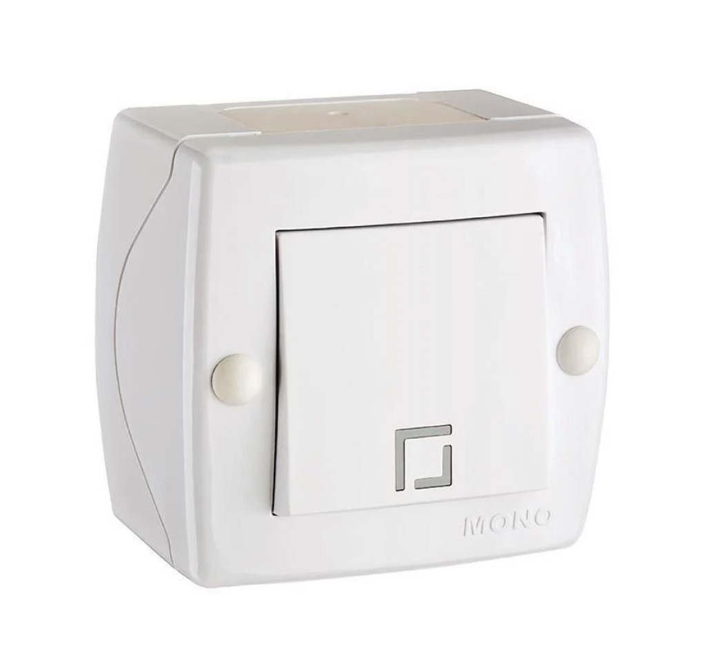Вимикач Mono Electric 1кл. OCTANS IP20 Білий