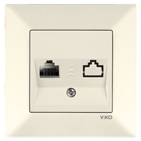 Розетка телефонна Viko Meridian крем