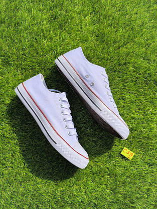 СКИДКА 41 р Білі кеди жіночі чоловічі конверси converse літні тканинні текстильні, фото 5