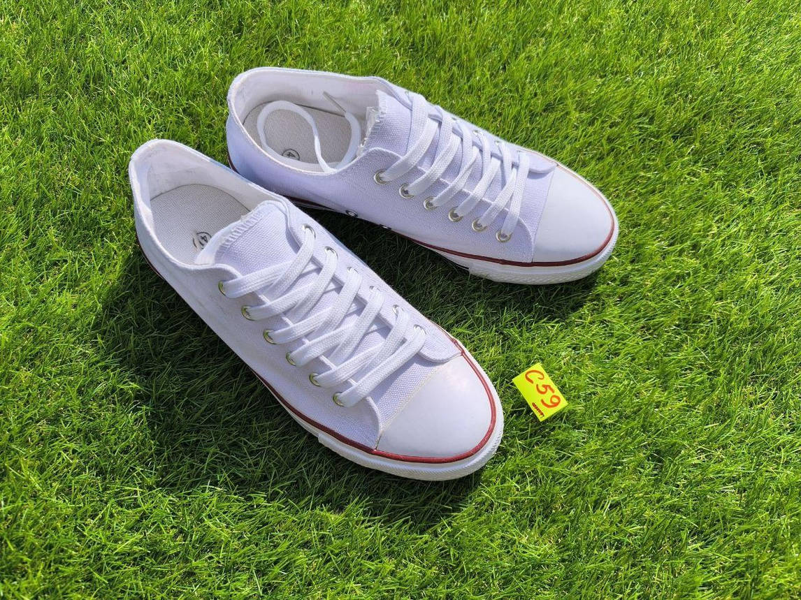 СКИДКА 41 р Білі кеди жіночі чоловічі конверси converse літні тканинні текстильні, фото 1