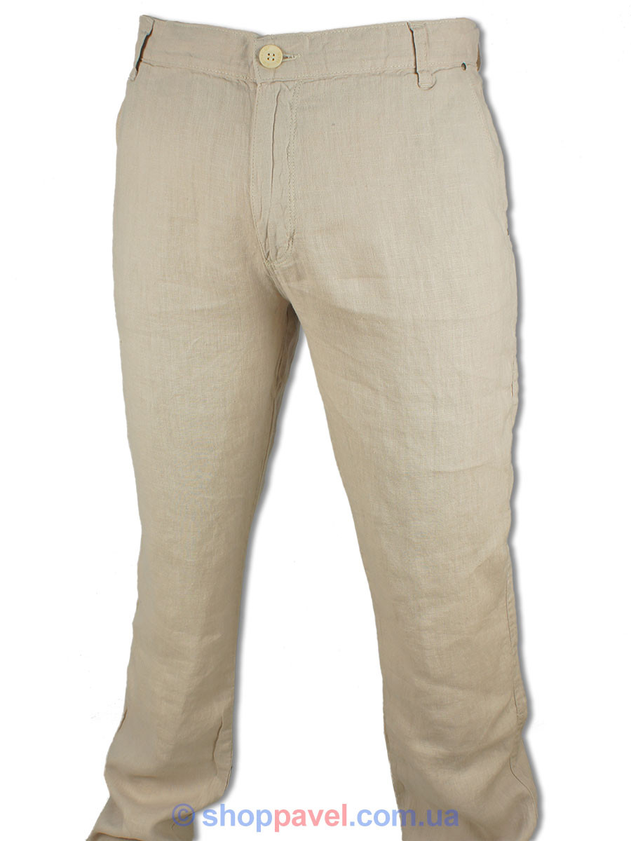 Чоловічі лляні джинси Cen-cor CNC-3033 C-Bej в бежевому кольорі, фото 1