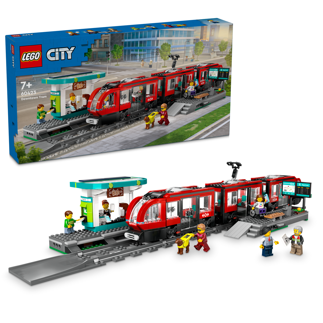 Лего Сіті Трамвай та вокзал у центрі міста LEGO City 60432