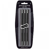 Ручка гелева (0.6мм, чорна, набір 3 штуки) LINC Pentonic Gel