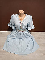 Дитяча сукня для дівчини підлітка ніжна літня Польща Небесна блакить на 12-16 років