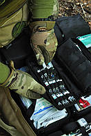 Рюкзак медичний, штурмовий рюкзак медика ССО з боксами та ампульницею 21л Стохід Чорний