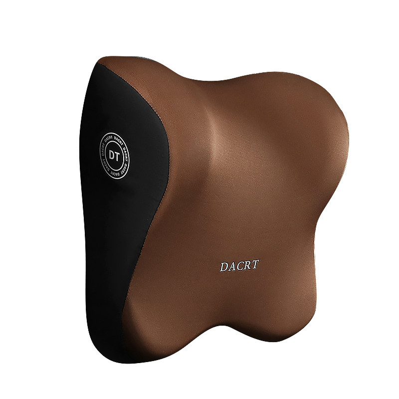 Універсальна автомобільна подушка-підголівник DACRT Brown під шию з ефектом пам'яті ортопедична 9 шт., фото 1