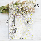 Обкладинка на кільцях рожева в ромашку А6 діаметр 20мм KDP082, фото 2