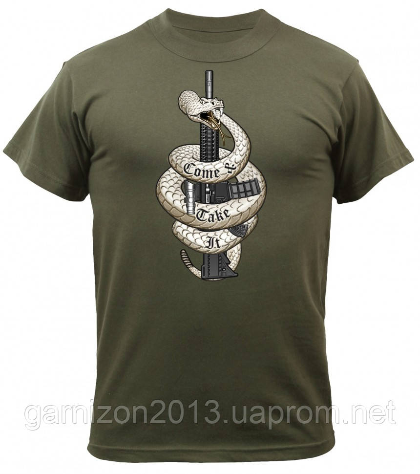 Футболка Military T-Shirt - Olive Drab (Come & Take It Logo) 