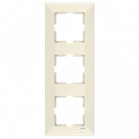 Рамка 3-тя вертикальна Viko Meridian крем