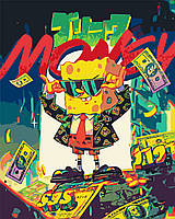 Картина за номерами Спанчбоб з грошима / Губка Боб 40*50 см Орігамі LW 31680