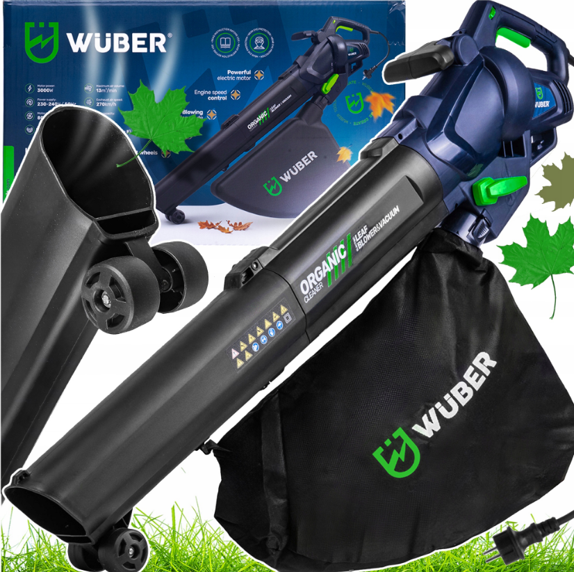 Садовий пилосос електричний Wuber 3000Вт 40л (Польща)