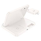 Зарядка Qi Pass folding 3-in-1 wireless fast charger CQ7 (iWatch + SAM) |15W| біла, фото 3