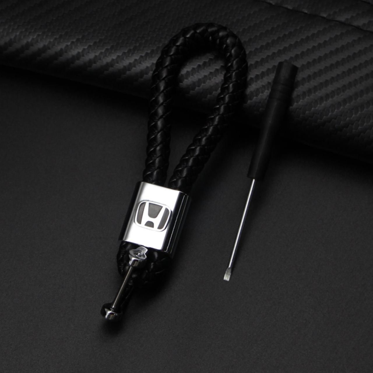 Брелок з логотипом автомобіля Honda. Шкіряні брелоки красиві для ключів автомобіля Хонда, фото 1
