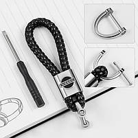 Брелоки з логотипом Nissan. Шкіряні брелоки для ключів на авто злого Ніссан. Автомобільні брелоки, фото 3