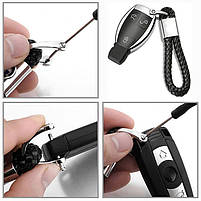 Брелоки з логотипом Nissan. Шкіряні брелоки для ключів на авто злого Ніссан. Автомобільні брелоки, фото 6