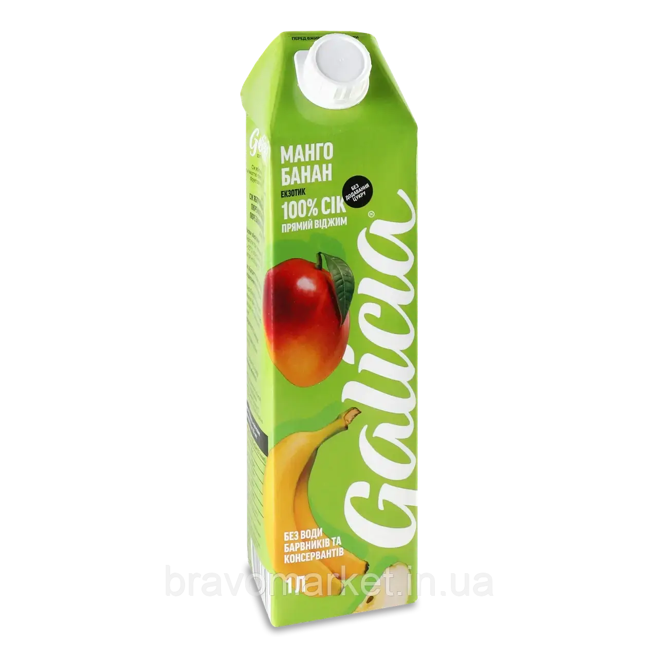 Сік Яблучно-манго-банановий 1 л ТМ Галіція, фото 1