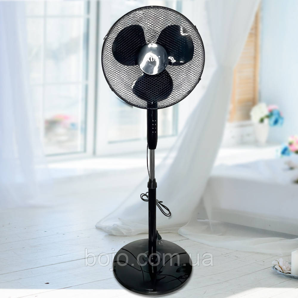 Потужний підлоговий вентилятор KDE UEF-C40A2-2 40 см 45W, Чорний