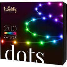 Лінійна гірлянда Twinkly Smart LED Dots Lights RGB 200 Gen II IP44 10м кабель прозорий (TWD200STP-BEU)