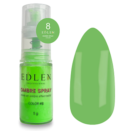 Омбре спрей EDLEN Professional Ombre Spray Color NEON №8, 5 г салатовий, фото 1