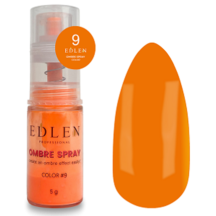 Омбре спрей EDLEN Professional Ombre Spray Color NEON №9, 5 г оранжевий, фото 1