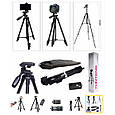 Професійний штатив-тринога з пультом ДУ для камери і телефону TriPod 3388 0.50-1.35м, фото 4