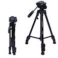Професійний штатив-тринога з пультом ДУ для камери і телефону TriPod 3388 0.50-1.35м, фото 5