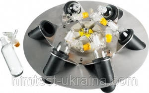 Ротор кутовий для флаконів Шленка 50 мл Hettich 4316 (6 місць, кут 45°), фото 1