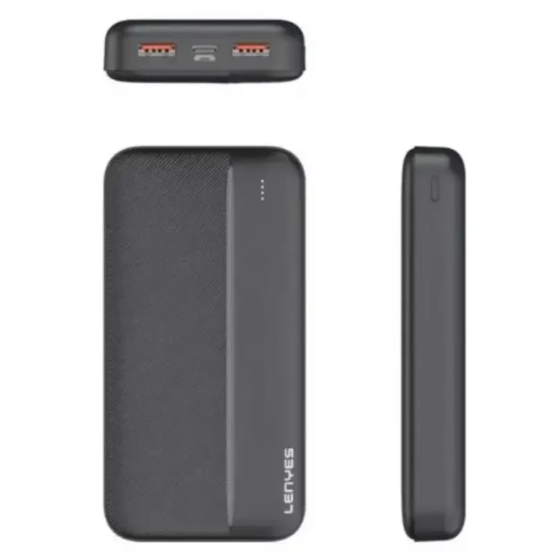 Зовнішній акумулятор Power bank 20000 mAh з USB, Lenyes PX263, Повербанк зі швидким заряджанням