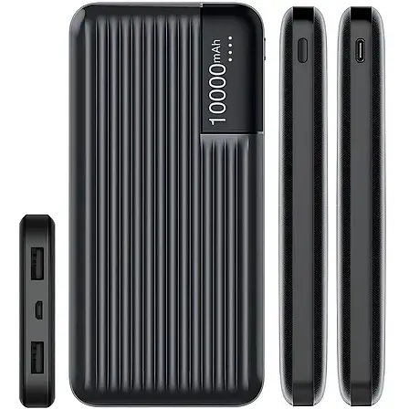 Зовнішній акумулятор PowerBank 10000 mAh, LENYES PX161 / Портативний акумулятор / Повербанк для телефона / УМБ, фото 1