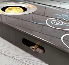 Плита газова Rainberg настільна на 2 конфорки, фото 3