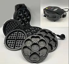 Вафельниця електрична кругла апарат для пончиків Rainberg RB 3в1 1800 Вт, фото 5