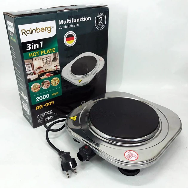 Електроплита побутова електрична Rainberg 1 комфорка