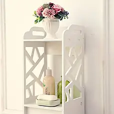 Полиця стелаж пластикова у ванні Етажерка стійка до вологи (80 cm*15cm*15cm), фото 5