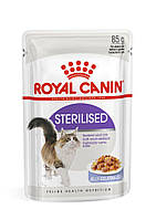 Вологий корм для дорослих стерилізованих котів ROYAL CANIN STERILISED IN JELLY 0.085 кг, 0.085 кг