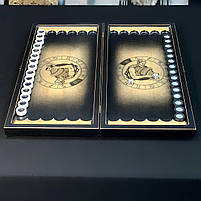 Нарди дерев'яні подарункові 50×23см знак зодіаку Водолій, фото 7