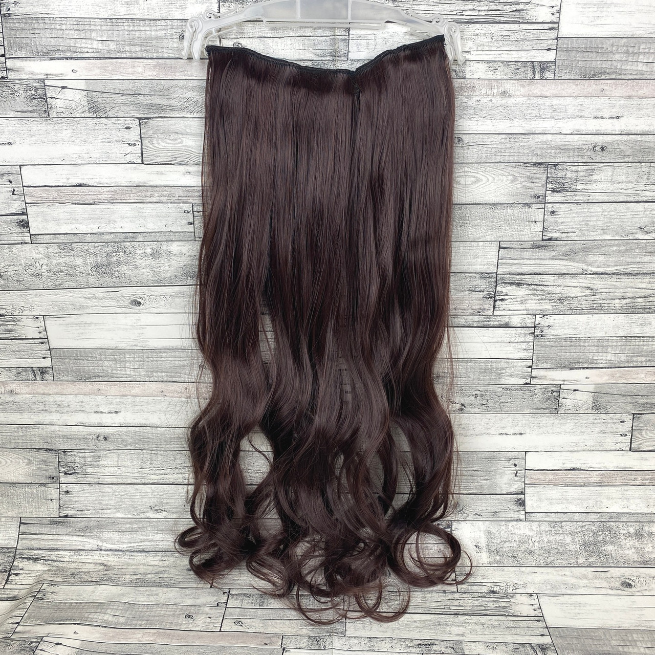 Волосся на заколках каштановий шоколадний №2/33 хвилясте термо на кліпсах шпильках тресси, фото 1