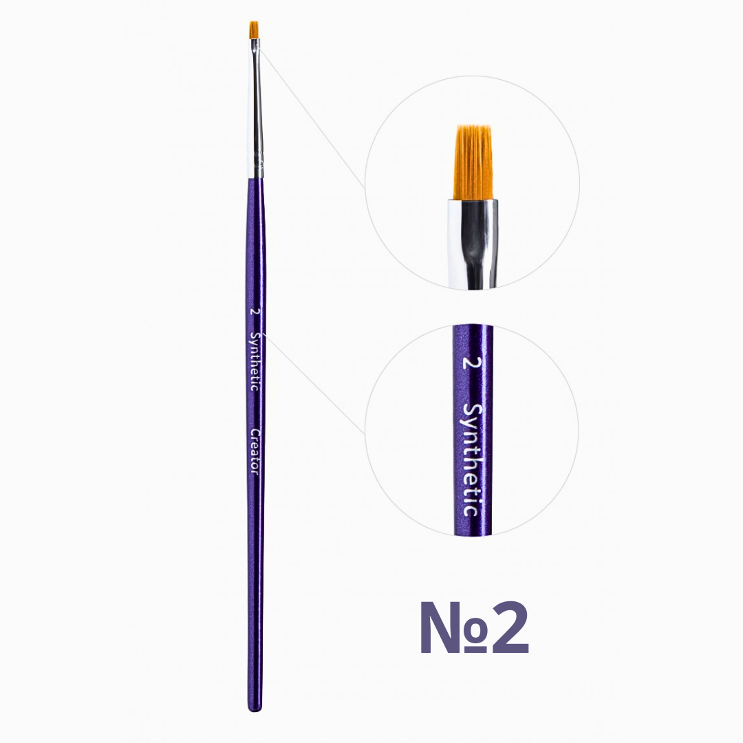 Косметичний пензлик №2 для брів Creator Synthetic