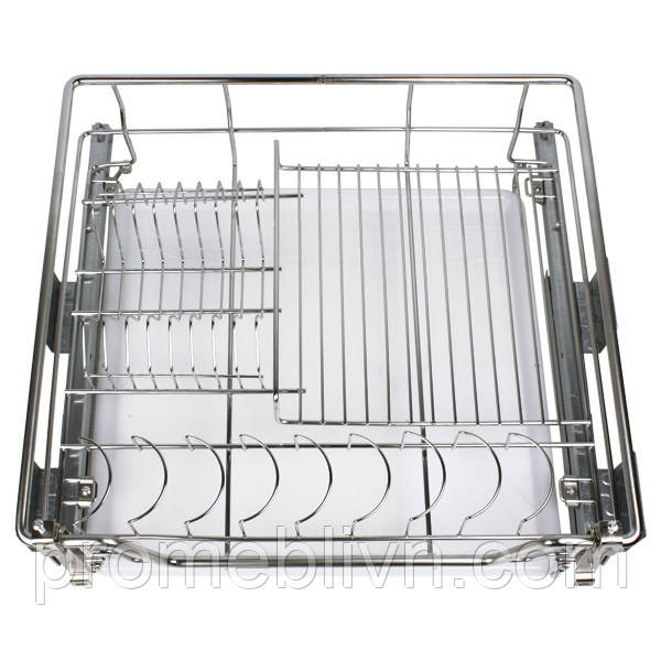 Кошик-сушка 600 мм хром з дотягувачем (нерж.сталь) Muller 98824, фото 1