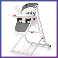 Стільчик для годування + заколисувальний центр 2 в 1 Carrello Triumph CRL-10302 Palette Grey темно-сірий