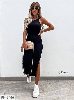 Жіноча літня сукня з розрізом,РОЗМІР ТІЛЬКИ 42(S)