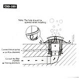 Донний злив (забір води) з аераційним диском для ставка SunSun CBD-380, фото 9