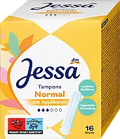 Тампони з аплікатором Jessa Normal mit Applikator -3 краплі, 16 шт