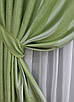 Комплект штор (2шт. 1,5х2,7м.) з тканини софт. Колір салатовий. Код 1436ш 33-0311, фото 4