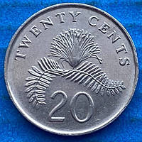 Монета Сінгапуру 20 центів 1986-2011 рр