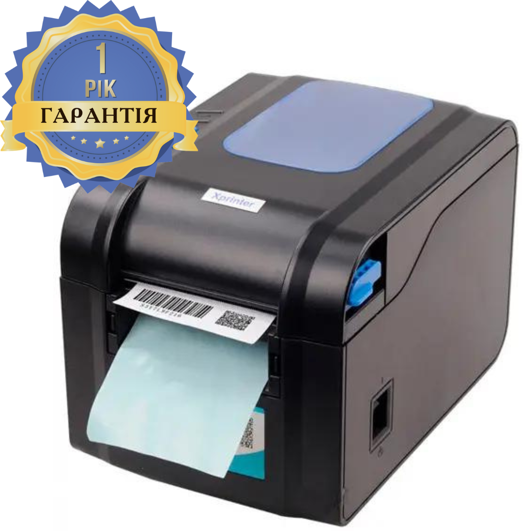 Принтер етикеток Xprinter XP-370BM USB+Ethernet