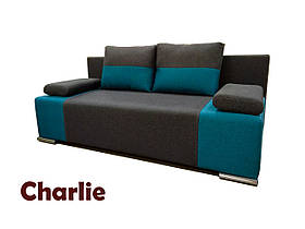 Диван прямий розкладний єврокнижка BNB Charlie. Блакитний